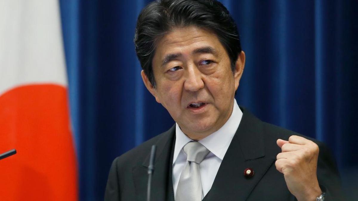 El primer ministro de Japón, Shinzo Abe, en una conferencia de prensa en su residencia oficial en Tokio, en agosto del 2016.