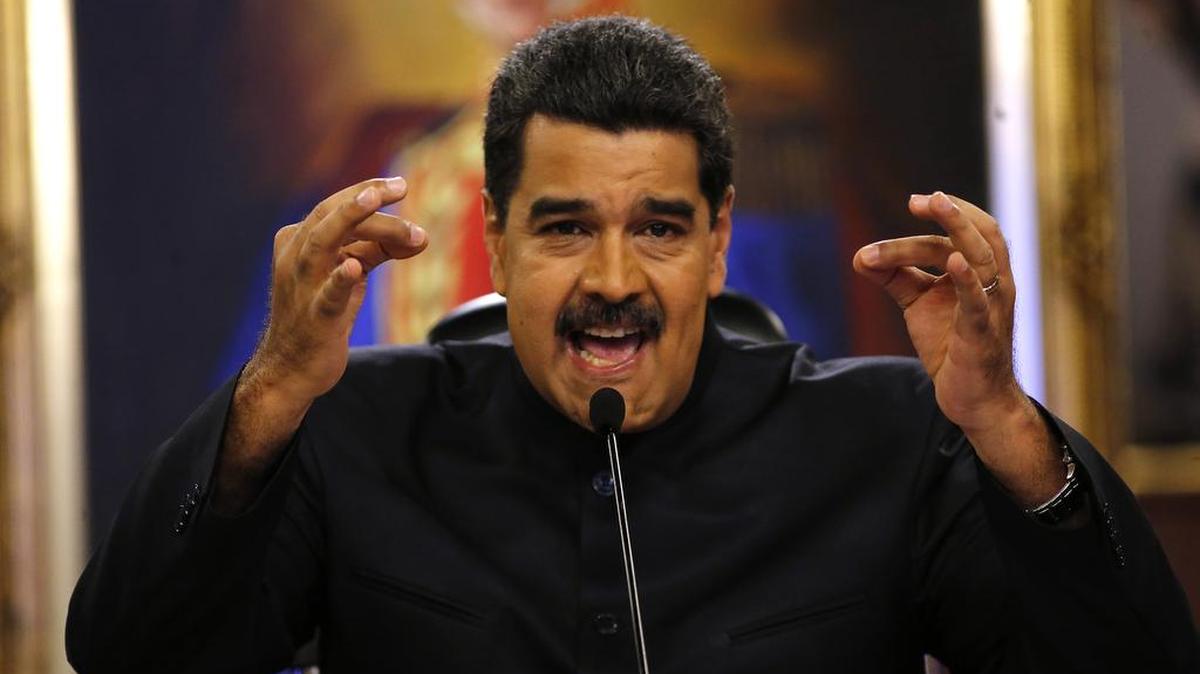 El gobernante venezolano Nicolás Maduro durante una conferencia de prensa en Caracas.