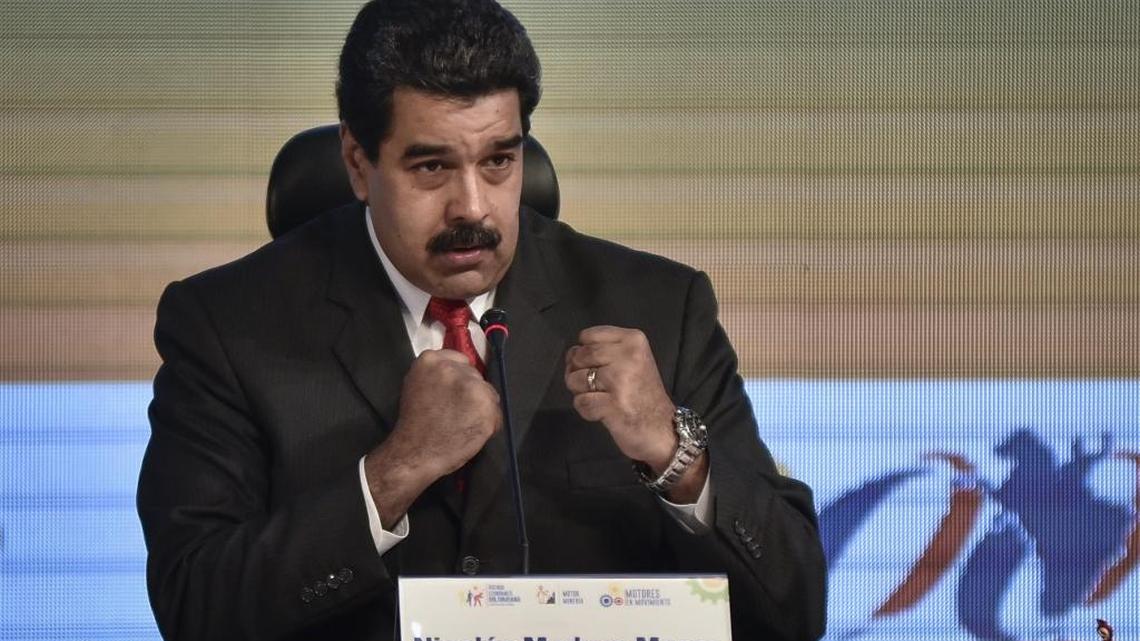 El presidente de Venezuela, Nicolás Maduro, en una reunión en el Banco Central de Venezuela en Caracas, el 5 de agosto.