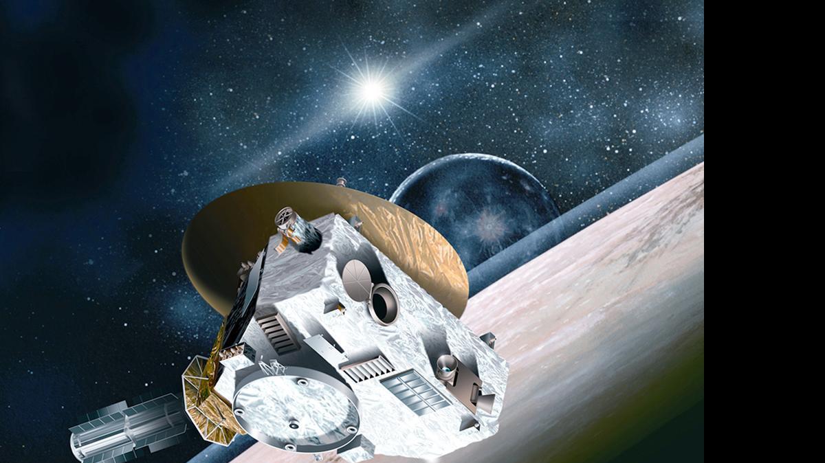
Ilustración de la nave espacial New Horizons, que llegó el martes a la órbita de Plutón.
