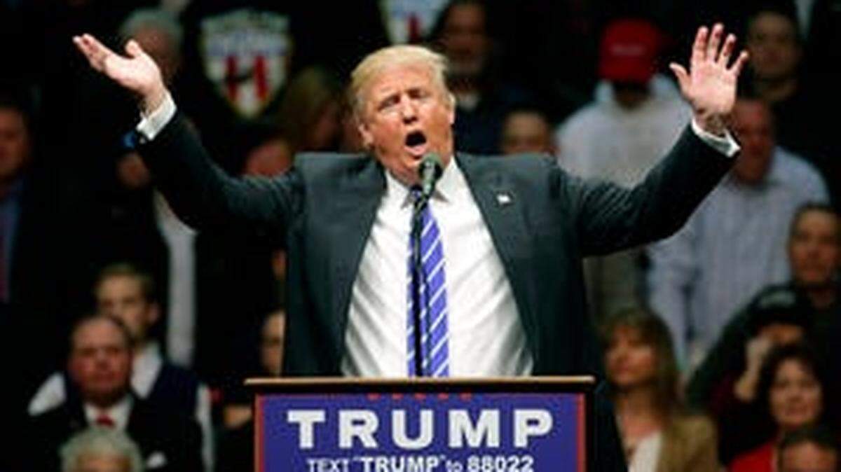 El presidente Donald Trump durante un acto político.