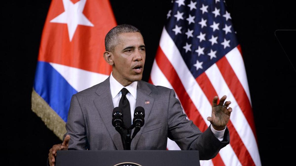 El presidente Barack Obama realza los valores de la democracia en un discurso en el Gran Teatro de La Habana el martes 22 de marzo.