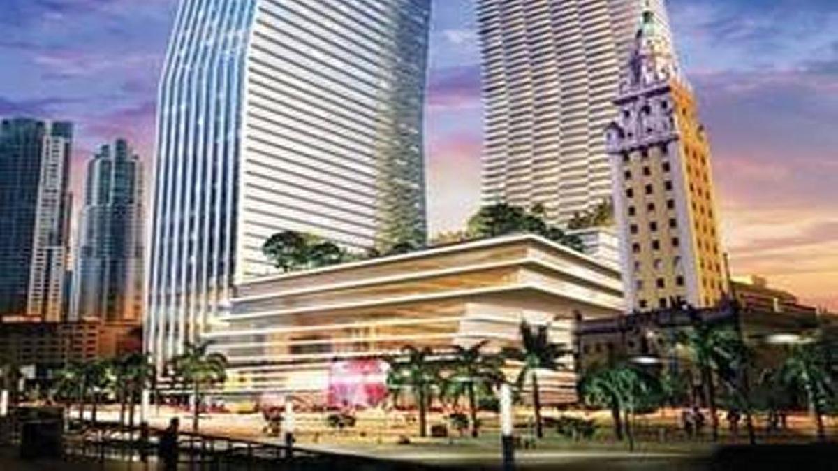 Un bosquejo del proyecto de Related Group para el sitio del Miami Dade College en Biscayne Boulevard.
