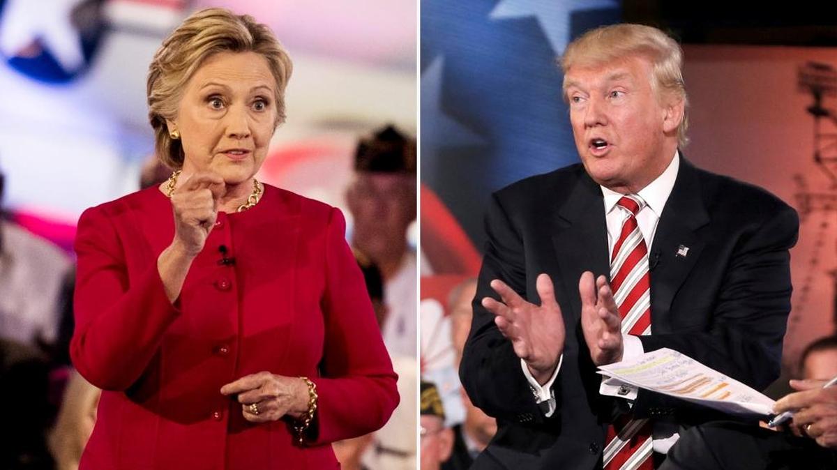 Los candidatos Hillary Clinton y Donald Trump en el Foro Commander in Chief, de NBC, en Nueva York, el 7 de septiembre, conducido por Matt Lauer.