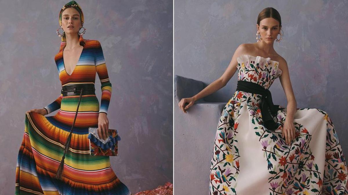 Fotografías facilitadas por la firma Carolina Herrera de su última colección, Resort 2020, cuyas prendas rinden homenaje a la “riqueza cultural mexicana”, según ha asegurado el director creativo de la firma, Wes Gordon, en un comunicado de prensa emitido tras la acusación del gobierno mexicano de apropiación cultural.