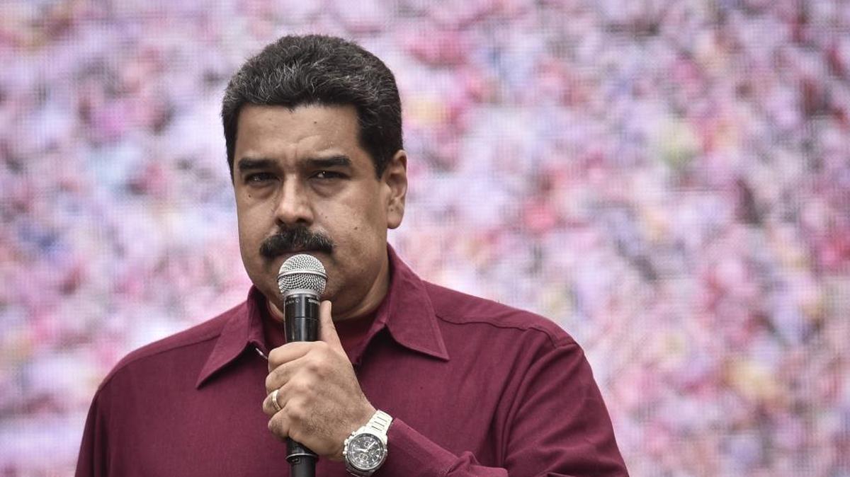 El gobernante venezolano Nicolás Maduro en un mitin en Caracas, el 28 de octubre.