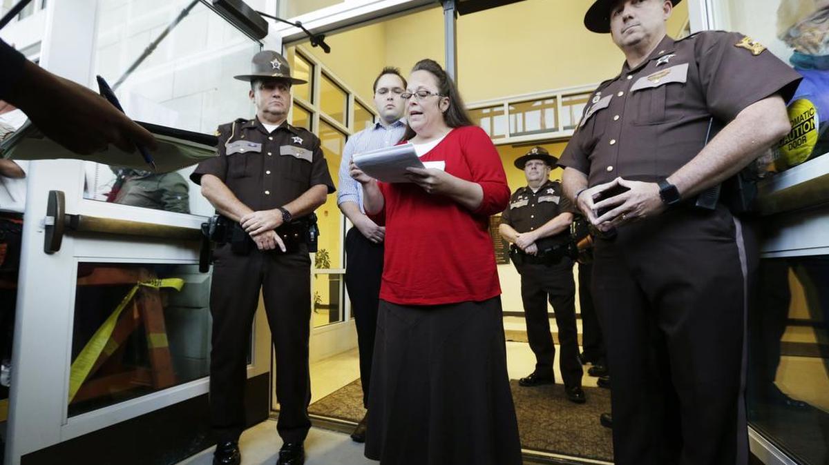 
Kim Davis, funcionaria del condado de Rowan, en Kentucky.