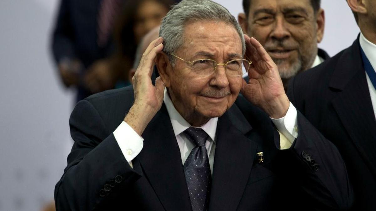 El gobernante cubano Raúl Castro en la VII Cumbre de las Américas en Panamá, el 11 de abril.