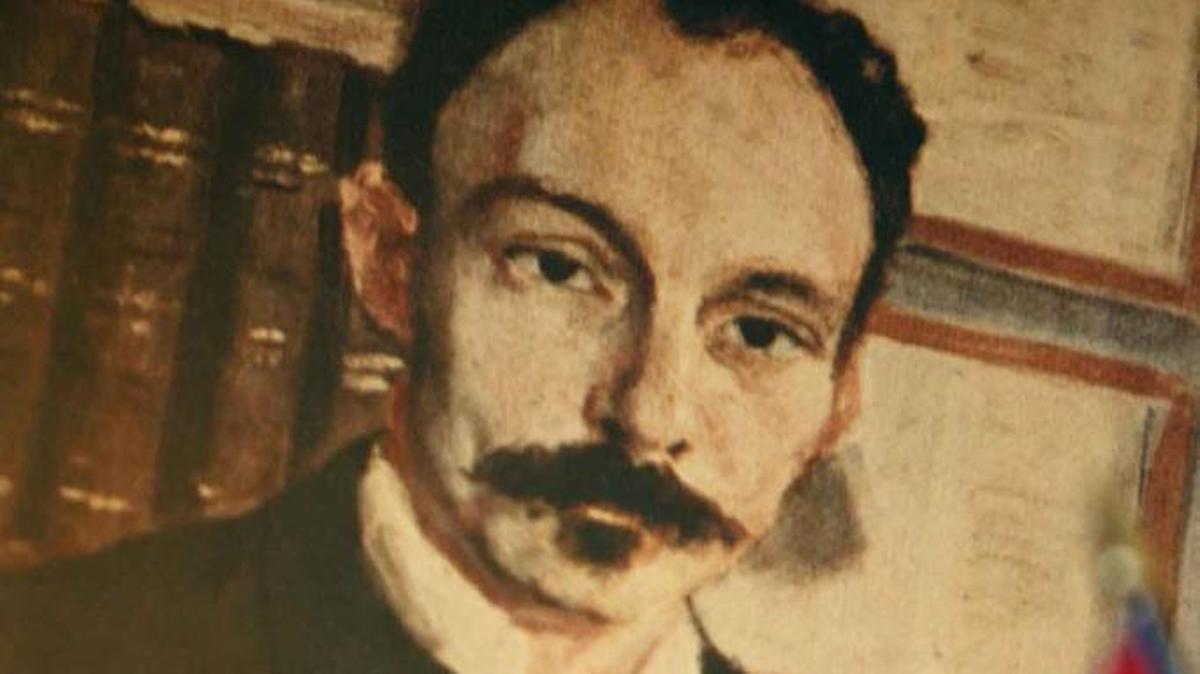 Pintura de José Martí en el museo del Instituto San Carlos de Cayo Hueso, Florida. 