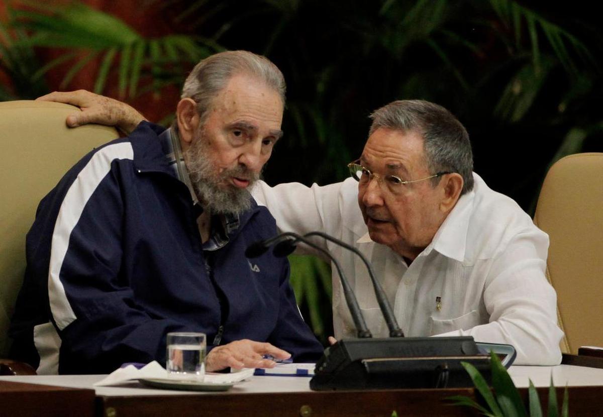 Fidel Castro, left, and his brother, Cuban President Raúl Castro, at the Sixth Communist Party Congress in Havana, Cuba, in 2011.