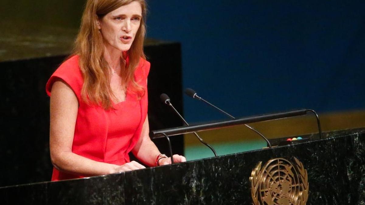 La embajadora de Estados Unidos ante la ONU, Samantha Power, interviene el miércoles en la Asamblea General. Por primera vez en 25 años, el gobierno de EEUU se ha abstenido de participar en una votación en el organismo mundial sobre el embargo a Cuba.