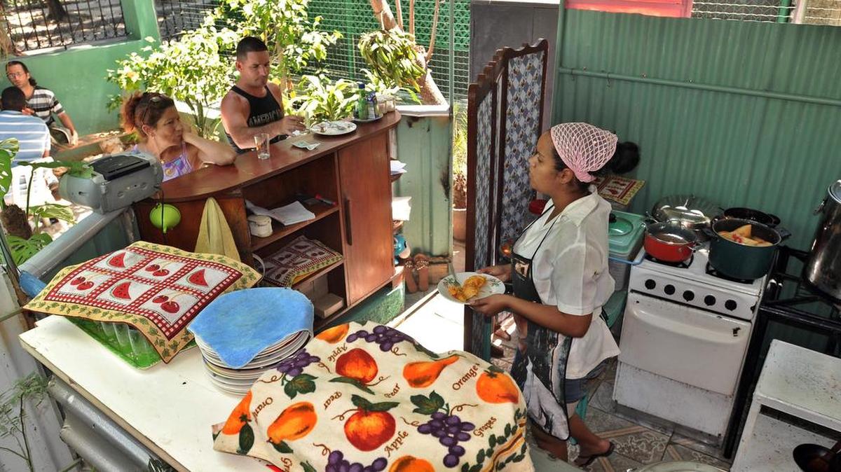 A private cafeteria in Havana.
