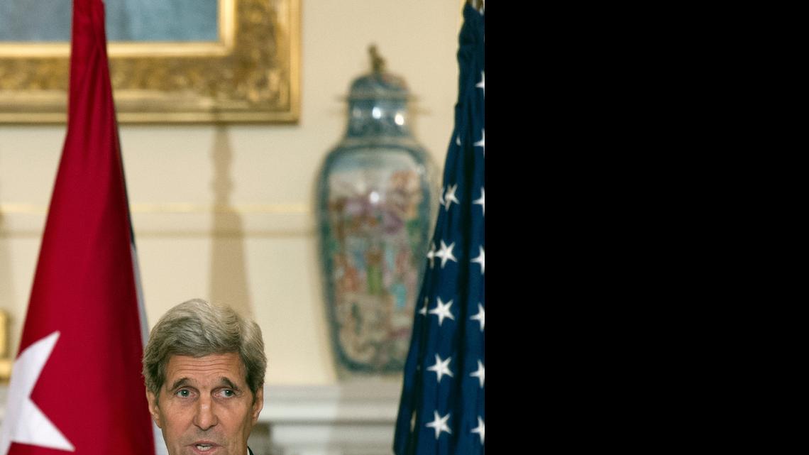 
El secretario de Estado, John Kerry, ofrece en Washington una conferencia de prensa sobre la apertura de la embajada cubana, el 20 de julio.
