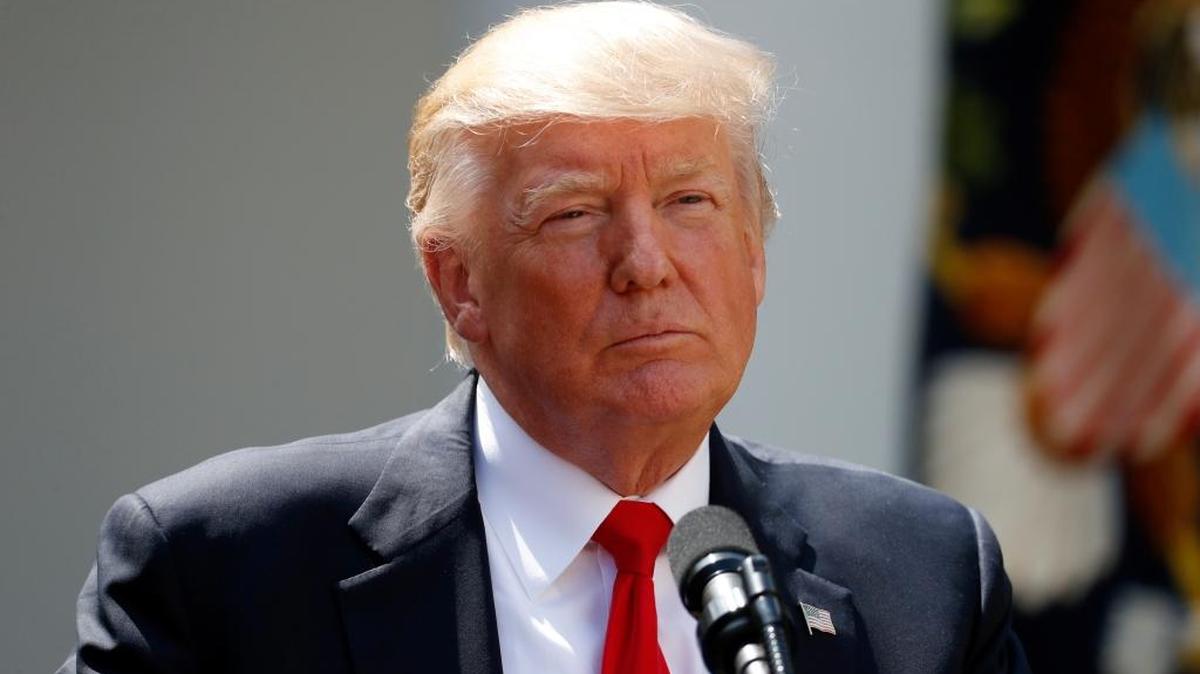 El presidente Donald Trump en el Rose Garden de la Casa Blanca el 26 de julio.