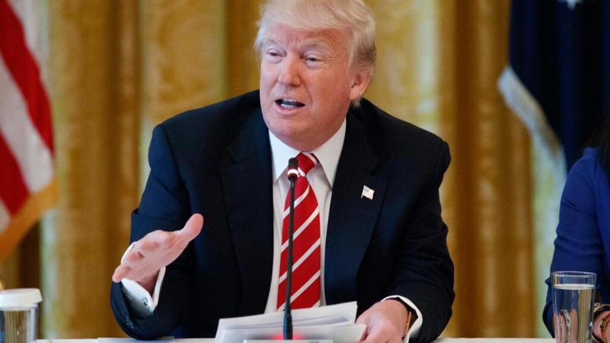 El presidente Donald Trump durante el evento ‘American Leadership in Emerging Technology’ en el East Room de la Casa Blanca, el 22 de junio, en Washington.