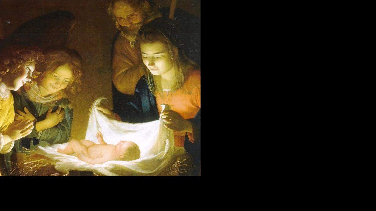 
La adoración del Niño, cuadro del pintor flamenco del siglo XVII Gerrit Van Honthorst.
