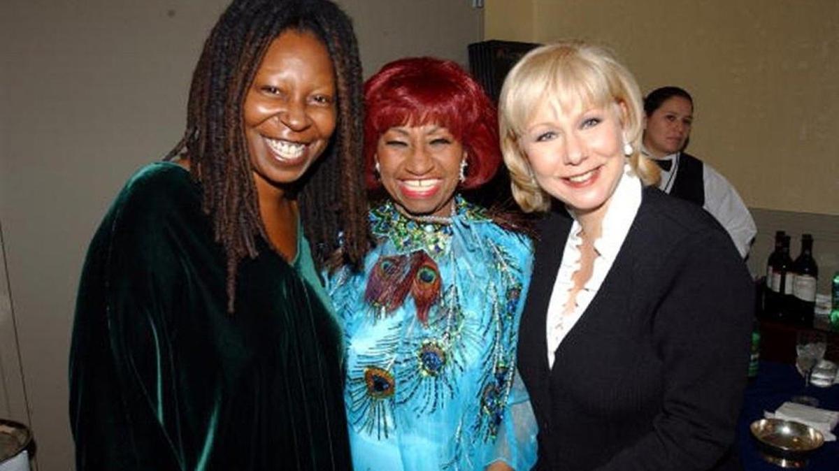 Whoopi Goldberg, Celia Cruz y Cristina Saralegui.