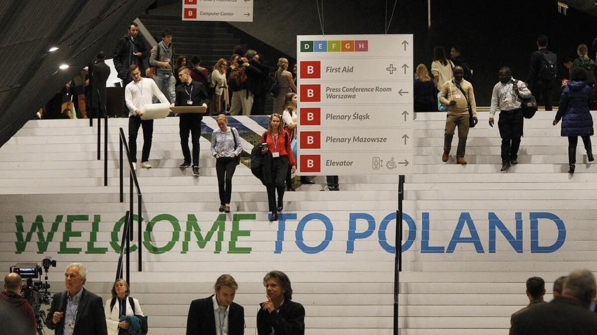 Conferencia sobre el cambio climático que se está llevando a cabo en Polonia.