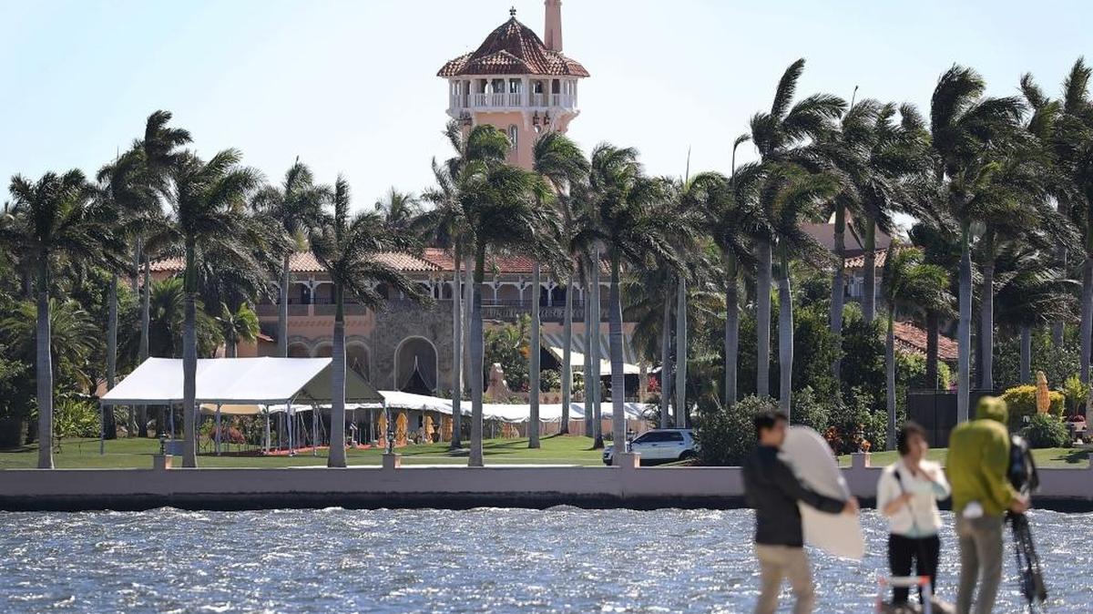Vista del club Mar-a-Lago, propiedad del presidente Donald Trump en el condado en Palm Beach.