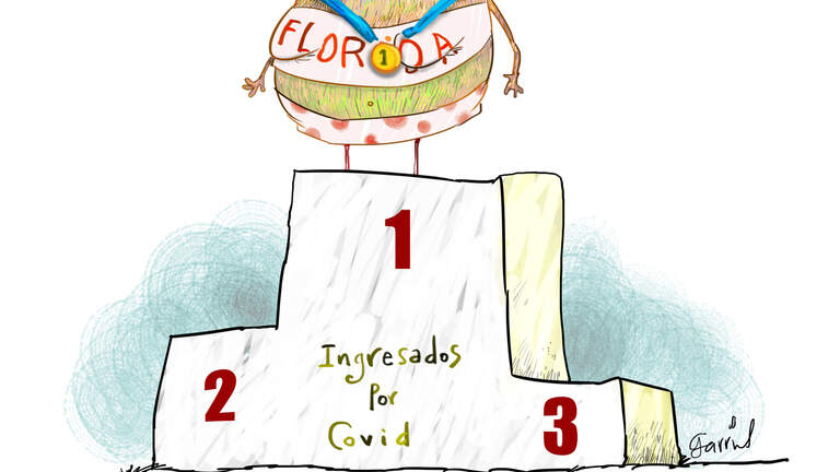 Florida, campeón contagios y hospitalizaciones por COVID-19