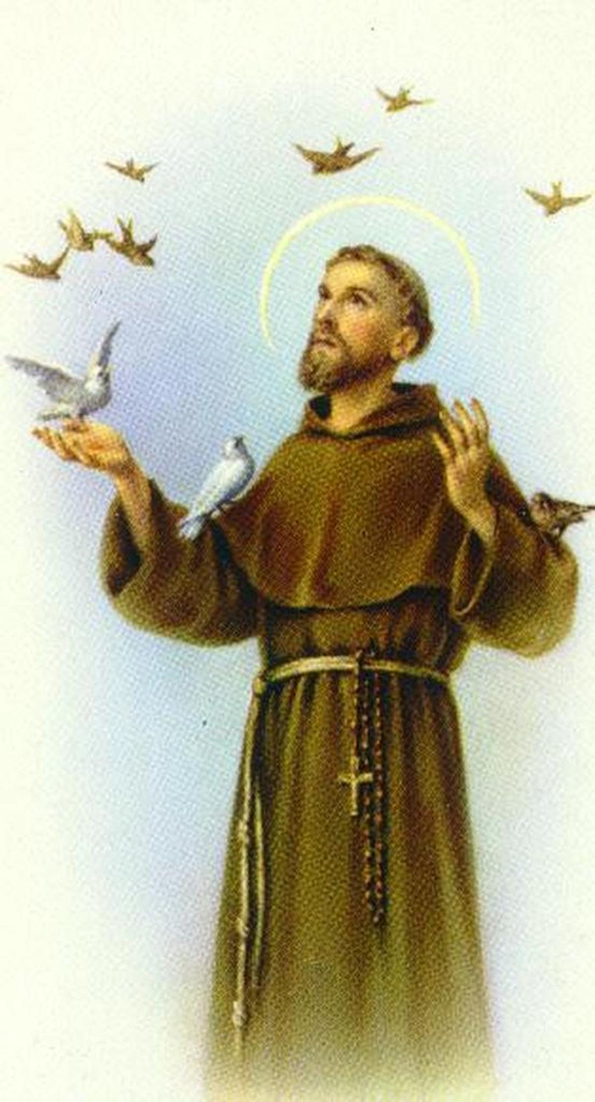 San Francisco de Asís, fundador de la orden franciscana. En honor a él lleva su nombre pontificio el Papa Francisco.
