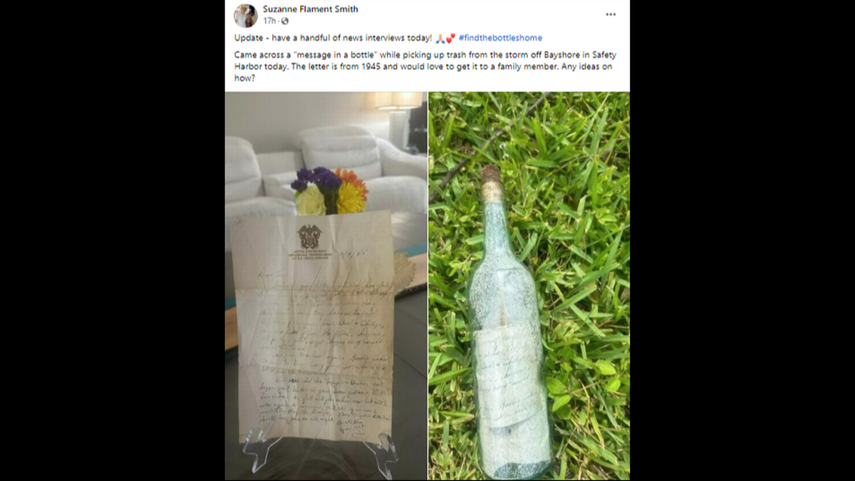 La publicación en Facebook del mensaje de 79 años de antigüedad en una botella ha desatado una entusiasta campaña en las redes sociales para tratar de encontrar al autor o a miembros de la familia.