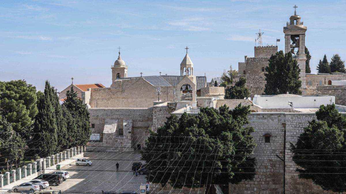 Vista de la Iglesia de la Natividad en Belén, Cisjordania, el 20 de diciembre de 2023.