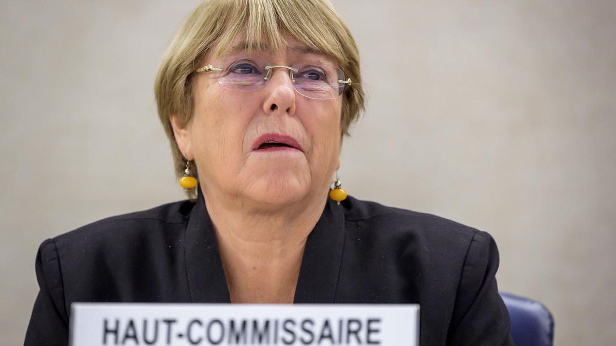 La Alta Comisionada de Derechos Humanos de la ONU, Michelle Bachelet, participa en la sesión de apertura de un consejo de derechos humanos de las Naciones Unidas el 9 de septiembre de 2019 en Ginebra.