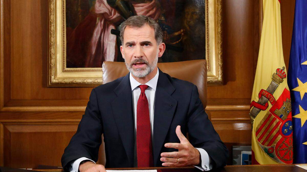 El rey Felipe VI de España se dirigió a sus compatriotas el 3 de octubre de 2017 acerca del tema de la independencia de Cataluña. 