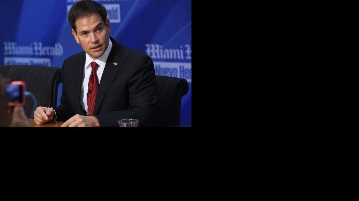 El senador de Florida, Marco Rubio, se reúne con las juntas editoriales de el Nuevo Herald y el Miami Herald, el 15 de agosto de 2016. 