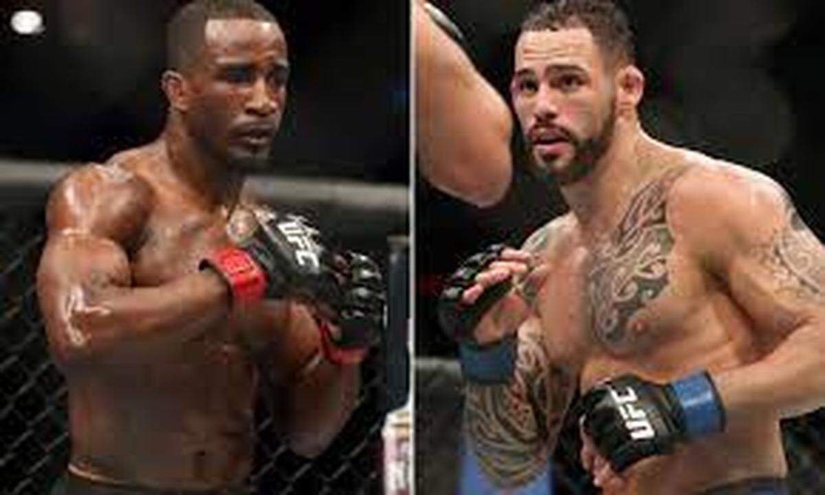 Santiago Ponzinibbio (der.) enfrenta a Geoff Neal. Este sábado en la IFC 269 todos podrán ver nuevamente al guerrero de Argentina que busca la cima de las artes marciales mixtas en el peso welter.