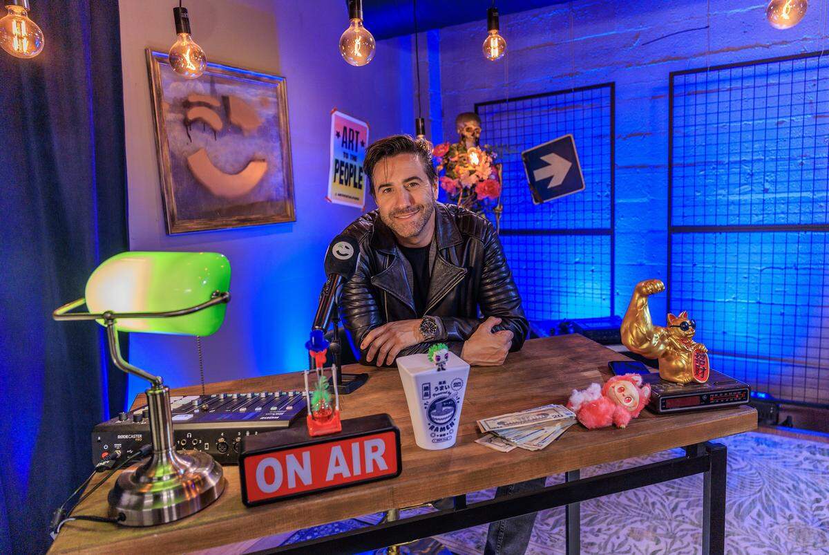 Mariano Chiesa, host of the show “Alguien tiene que empezar” pose in the Básico Stream, studio at the digital channel based in Miami created by Leo Lavazza, Alejandro Pimentel and Adrian Santucho, last April, 100% aimed at the U.S. Hispanic market, on Tuesday November 11, 2025.