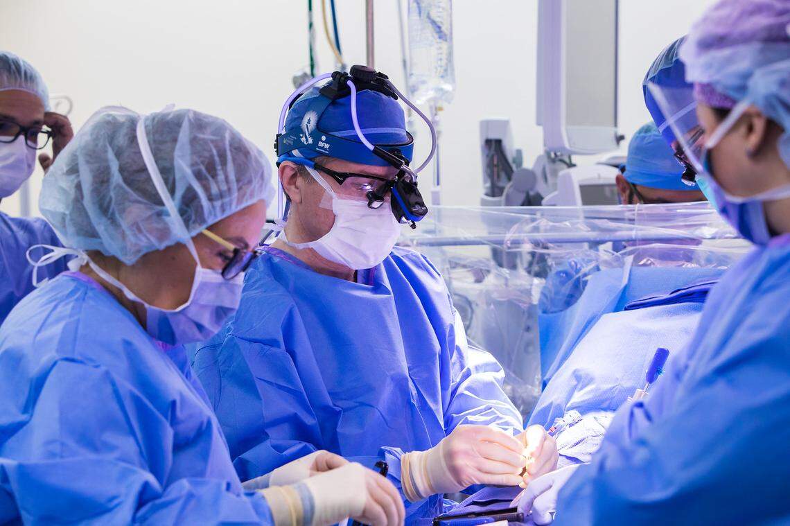 Dr. Joseph Lamelas, chief and program director of cardiac surgery at University of Miami Health System, operates on a patient, pioneering a valve procedure he coined “The Miami Method.” He’s at the center of a federal settlement stemming from when he worked at Baylor College of Medicine in Houston.