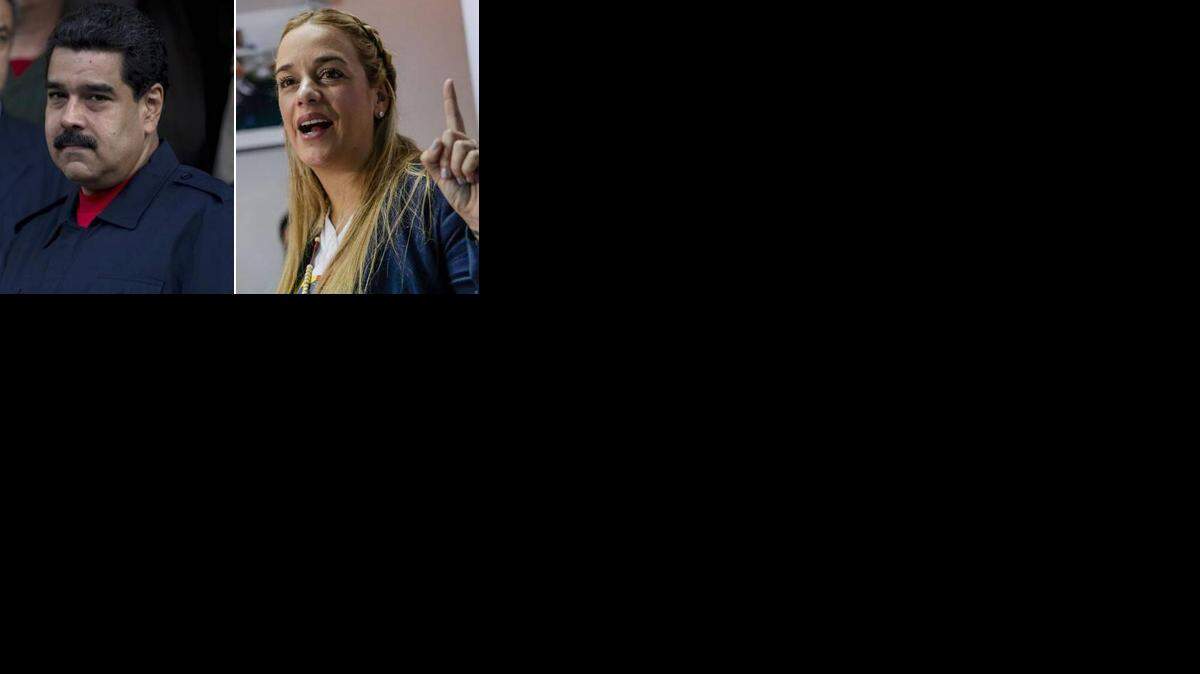 El presidente venezolano Nicolás Maduro, Lilian Tintori
