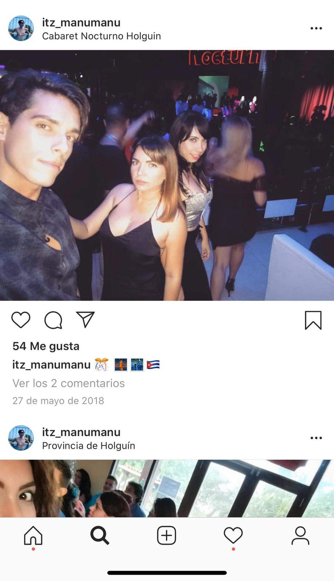 Manuel Marrero en un club nocturno de Cuba.