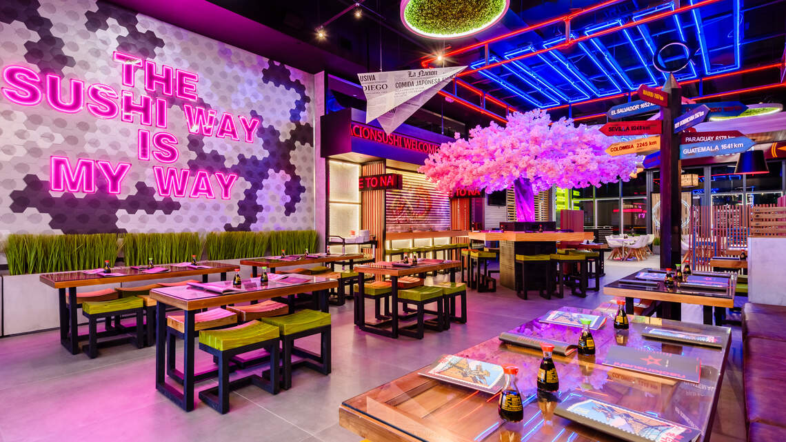 El colorido restaurante Nacionsushi abre su primer restaurante en EEUU en Doral