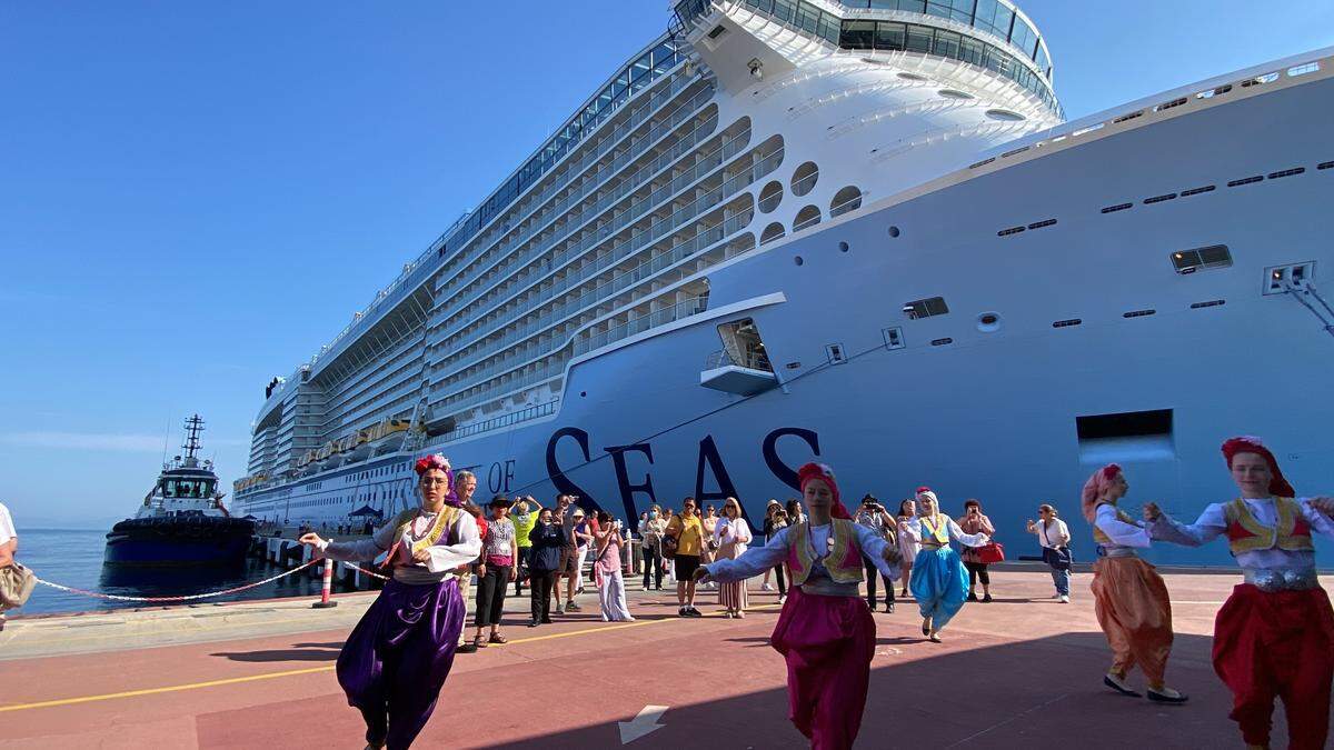 Recibimiento en el puerto de Kusadasi, Turquía. 