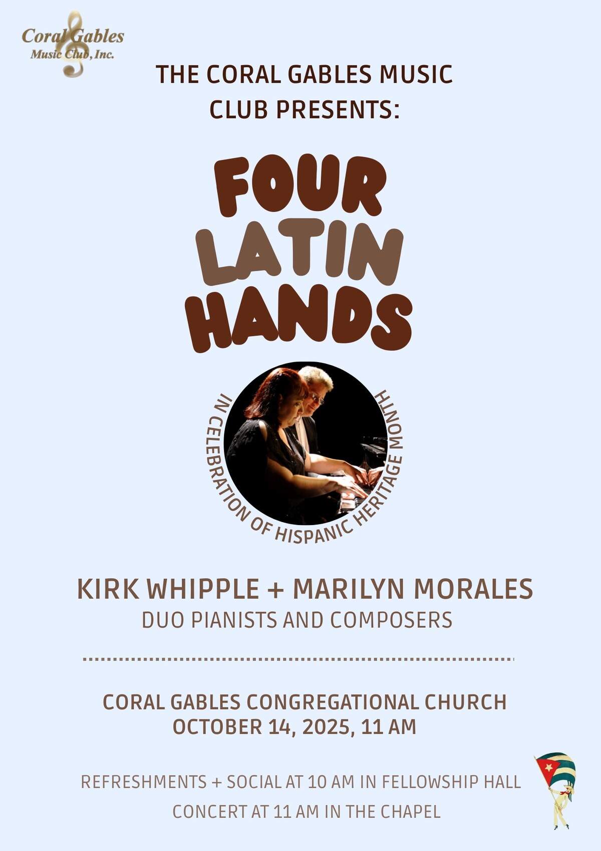 El Vlub de música presenta un Concierto en Iglesia Congregacional de Coral Gables.