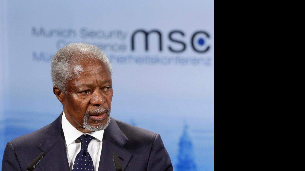 El exsecretario general de la ONU Kofi Annan, Premio Nobel de la Paz 2001.