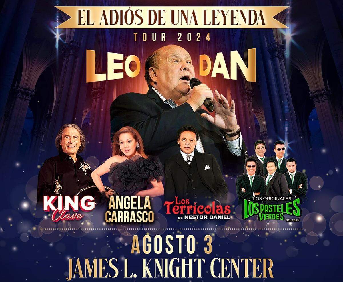 Leo Dan en Miami: “El adiós a una leyenda” en el James L. Knight Center.