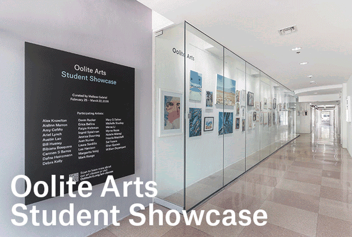 Exhibición de estudiantes de Oolite Arts en Lincoln Road, Miami Beach.