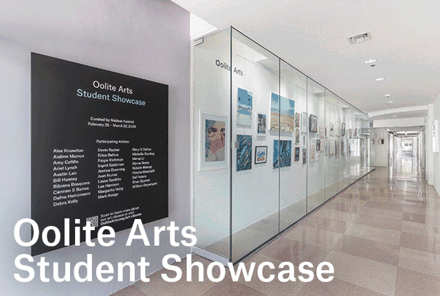 Exhibición de estudiantes de Oolite Arts en Lincoln Road, Miami Beach.