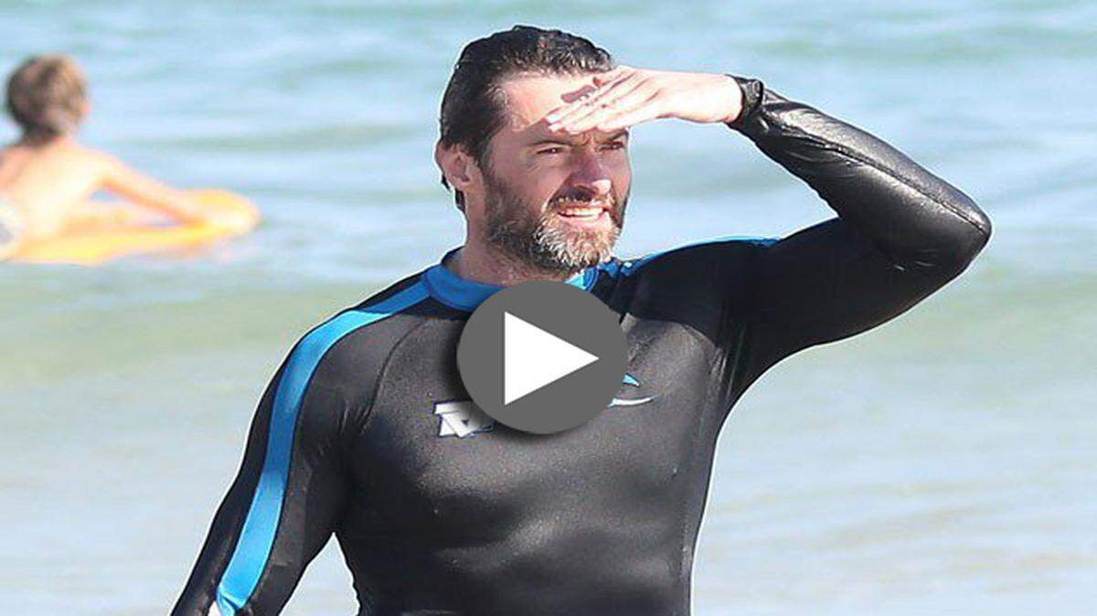El actor australiano Hugh Jackman, el 26 de marzo en la playa Bondi Beach. 