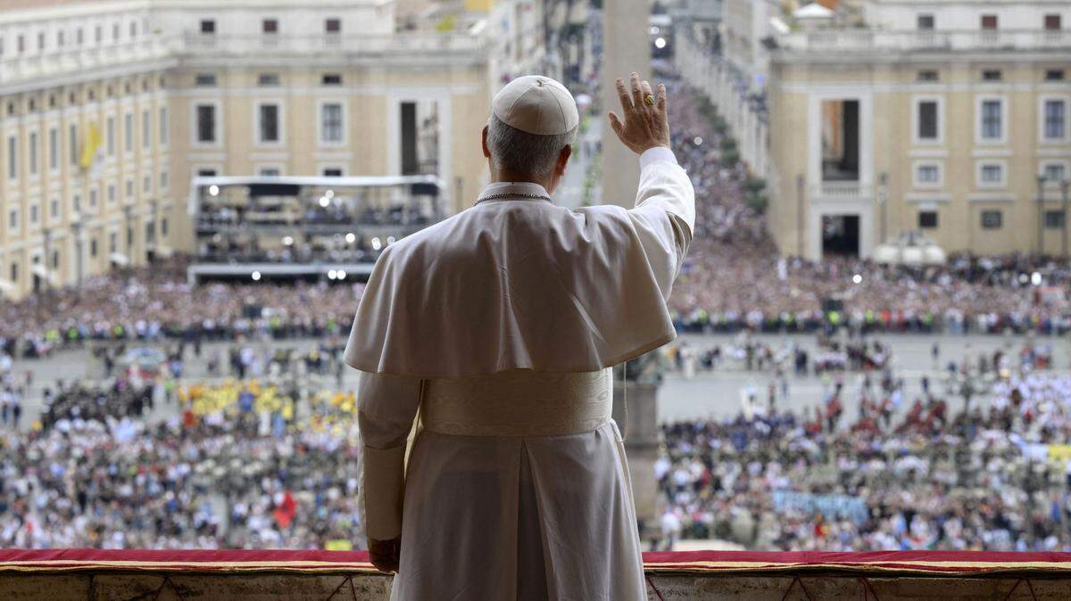 Pope Leo XIV appeared on the balcony of St. Peter’s on May 11, 2025.