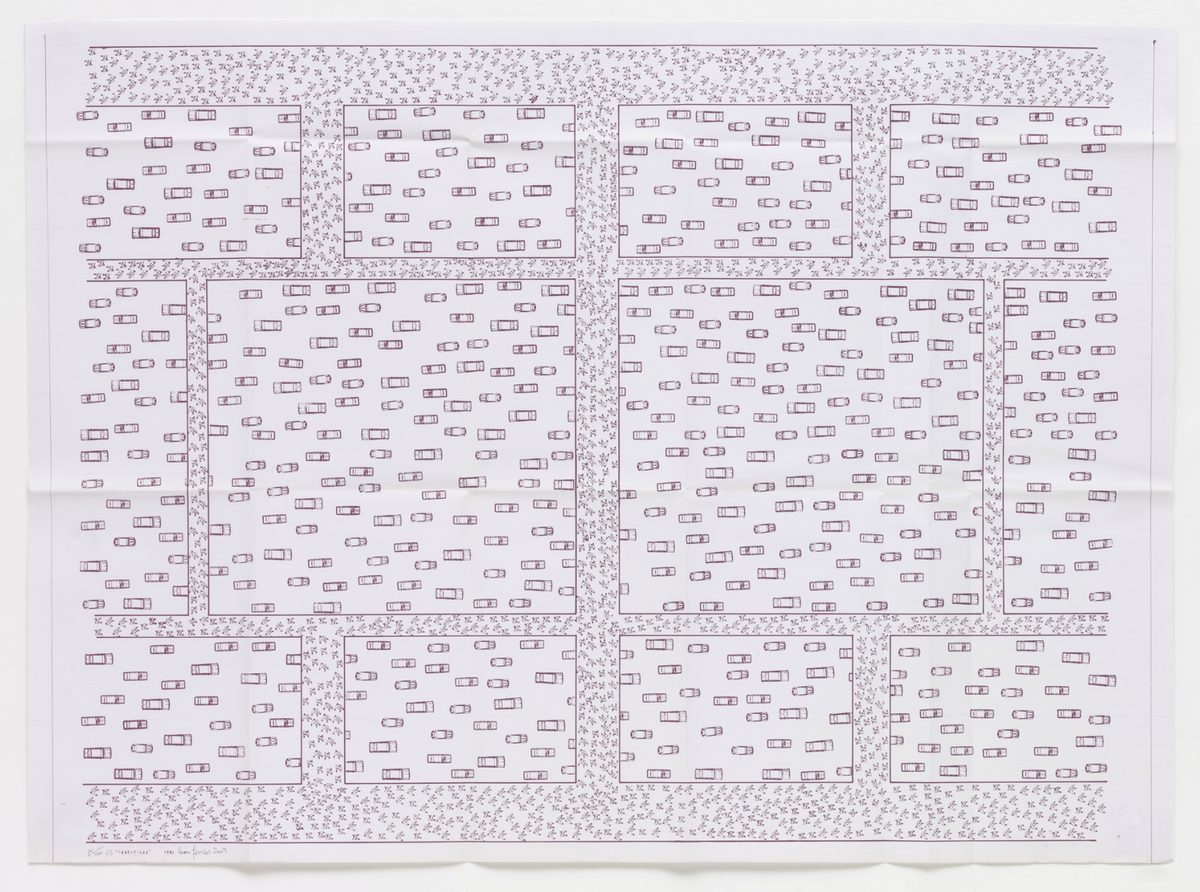‘Pasarelas’, 1981, Heliografía, 31 x 39 pulgadas.