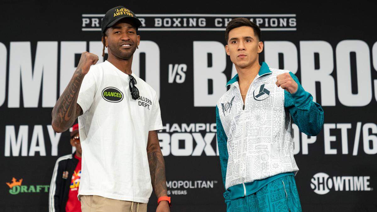 Omar Juárez (der.) sabe que el nombre de Rancés Barthelemy dice algo en el boxeo. Él quiere sumarlo a su lista de víctimas cuando cuando se enfrenten este sábado en velada de SHOWTIME desde Las Vegas.