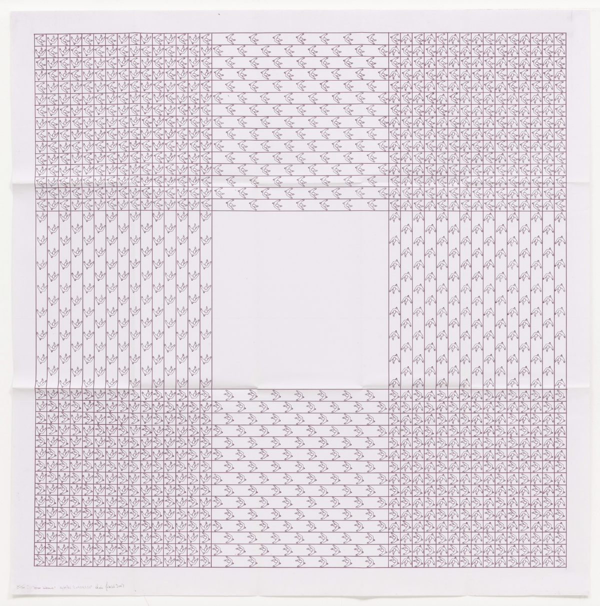 ‘Cuadrado’, 1981, heliografía, 39 x 39 pulgadas.