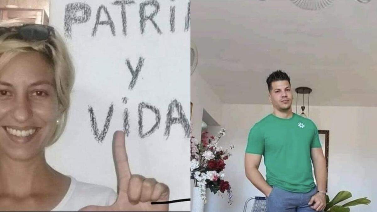Foto de los activistas Thais Mailen Franco Benítez y Yuisan Cancio (editada by Layout)