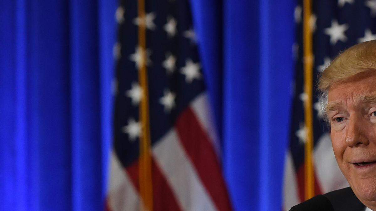 El presidente electo Donald Trump durante la conferencia de prensa el miércoles en Nueva York. 