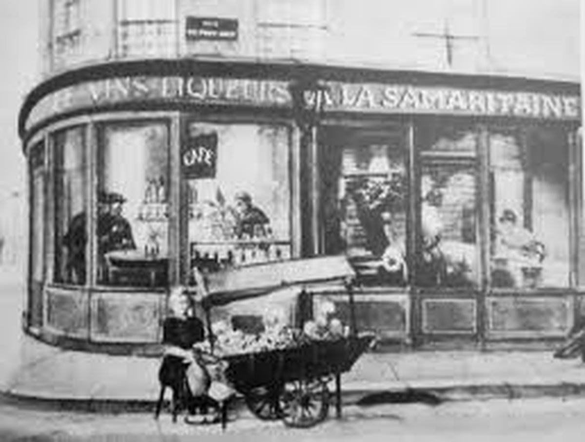 Primera tienda de La Samaritaine (alrededor de 1870). 